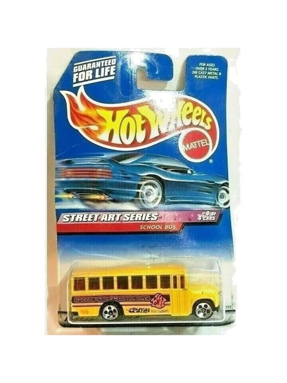Vintage Die Cast Hot Wheels 1998 School Bus Street Art Series Yellow #952 1:64